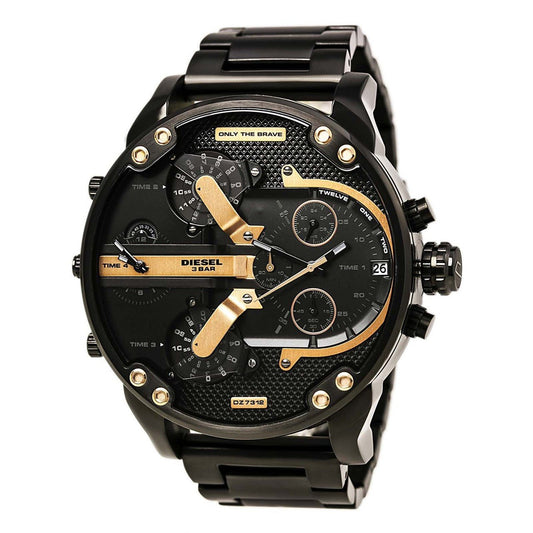 Diesel DZ7312 Big Daddy Chronograph Men's Watch – Black Dial & Black Stainless Steel Strap