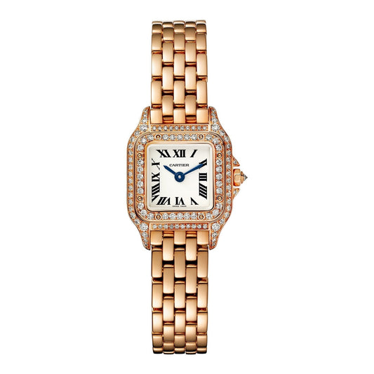 Panthère de Cartier Small Model | 20mm, 18K Rose Gold, Silver Dial