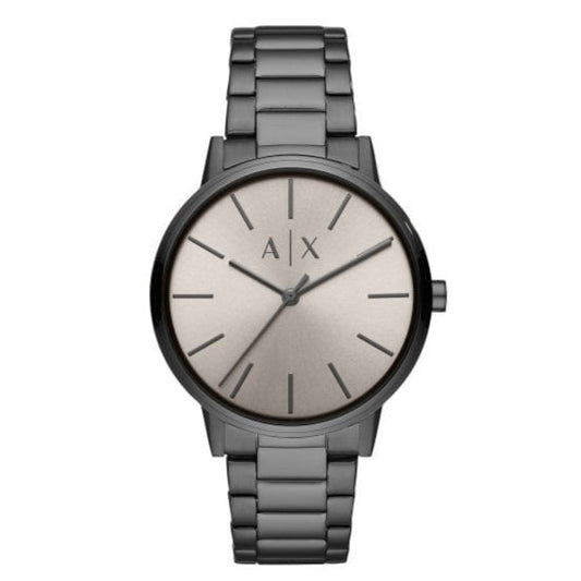 Armani Exchange Cayde AX2722 Men's Analog Watch – Grey Dial with Matching Grey Stainless Steel Strap