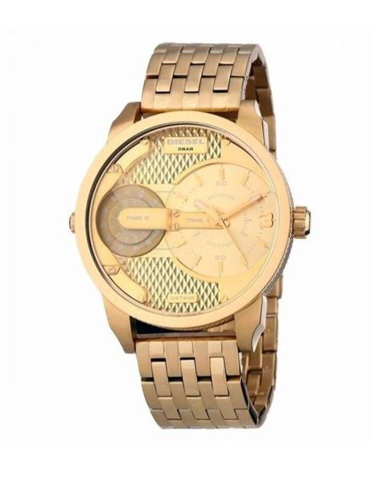 Diesel DZ7306 Mini Daddy Chronograph Men's Watch – Gold Dial & Gold Stainless Steel Strap